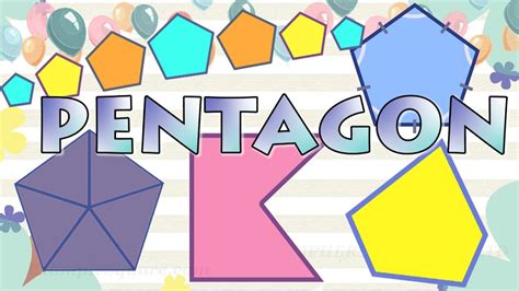 pentagon shape  kids pentagon  equal  unequal sides