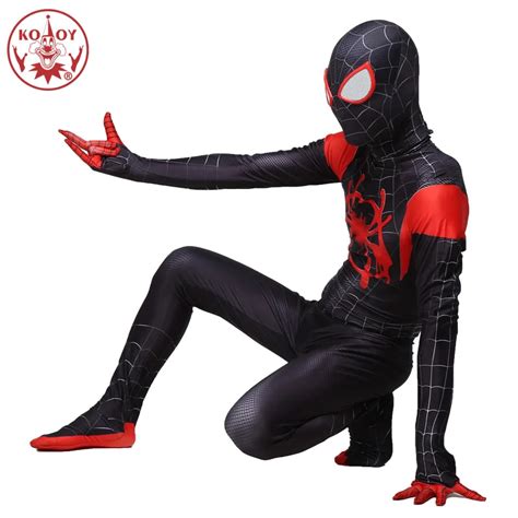 newest spiderman costume black red fullbody spider men halloween cosplay  adult men