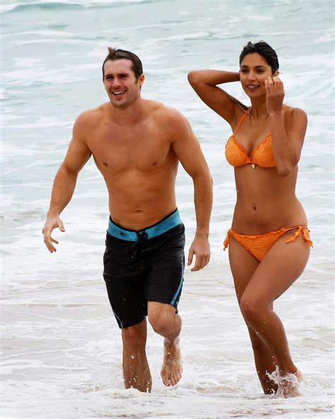 fresh celebrity pics pia miller super sexy in bikini on set at palm beach in australia