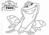 Frog Naveen Grenouille Coloriage Princesse Frosch Tant Ausmalbilder sketch template