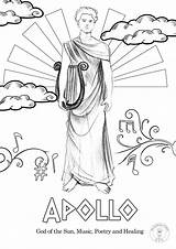 Coloring Greek Pages Gods Mythology God Goddesses Printable Colouring Choose Board Olympian Color sketch template