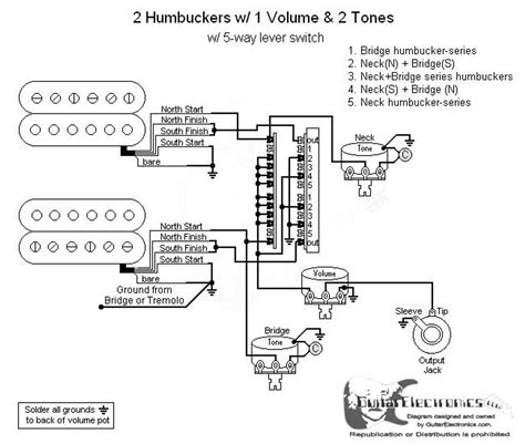wiring diagram  humbucker  wiring collection