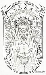 Wiccan Pagan Yoni Colorare Disegni Wicca Nata Artblog Fairy Hamlet Lineart Dibujos Uterus Natasailincic Obscura Adultos Norse Bos Mandalas Celta sketch template