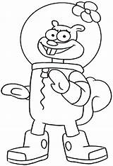 Sandy Coloring Pages Cheeks Spongebob Squarepants Comments Getcolorings Pants Getdrawings Color sketch template