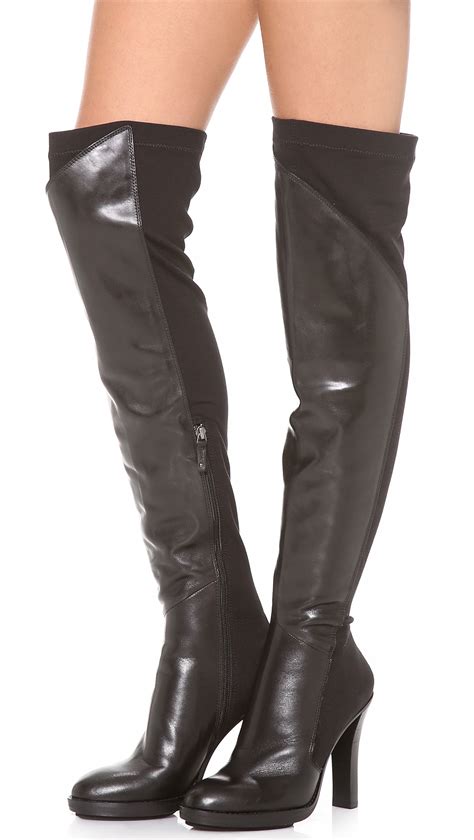 Dkny Prue Over The Knee Boots In Black Lyst