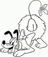 Coloring Pages Pluto Mickey sketch template