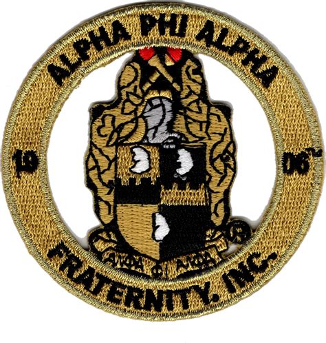 alpha phi alpha fraternity   cut  iron  patch