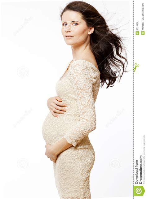 pregnant woman with long dark hair stock image image 27259591