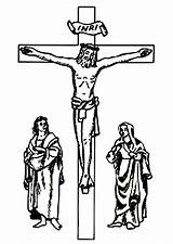Three Coloring Crosses Pages Jesus Clipart Sacrifice Friday Good Batch Pray Getdrawings Drawing sketch template