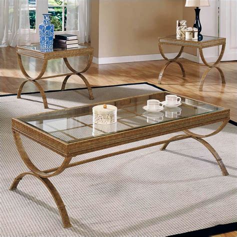 Gold Glass Top Coffee Table Coffee Table Design Ideas