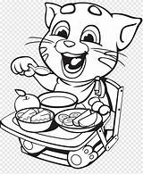 Talking Angela Coloring Pages Tom Printable Drawing Cat sketch template