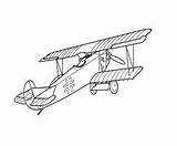 Coloring Airplane Pages Print Vintage Colouring Biplane Color Printable Sheets sketch template