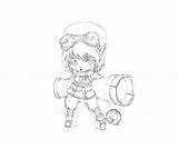 Tristana Character Legends League Coloring Pages sketch template