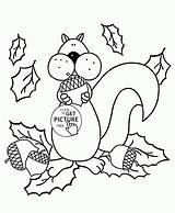 Coloring Autumn Pages Fall Squirrel Kids Printables Drawing Seasons Wuppsy Season Sheets Printable Animal Leaves Acorn Getdrawings sketch template