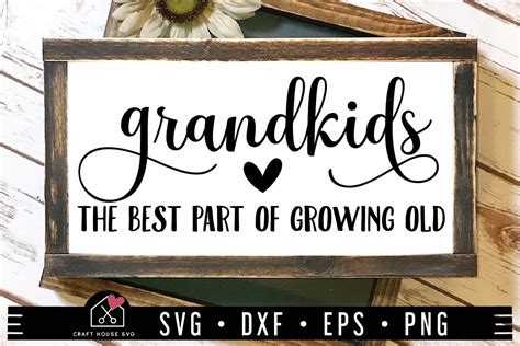 grandkids   part  growing  svg grandparents sign cut file craft house svg
