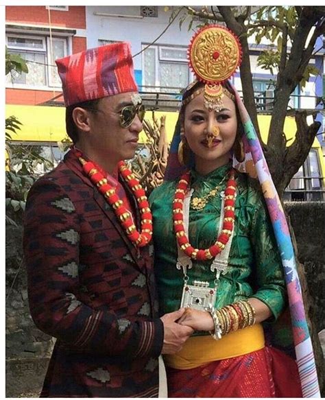traditional limbu nepali couple portrait fashion