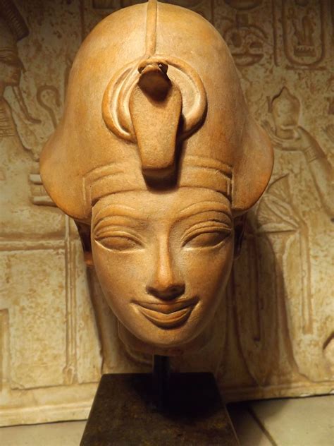 Egyptian Statue Sculpture Museum Replica Bust Of Amenhotep Iii