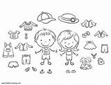 Clothes Coloring Summer Pages Fun Kids Printable Color Adults Print sketch template