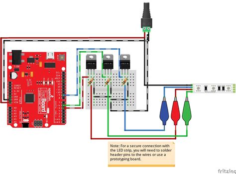 correct wiring   rgb light strip   channel mosfet  arduino