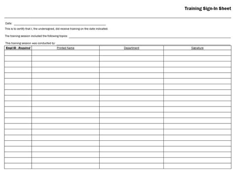 sample army training sign  sheet templates printable samples