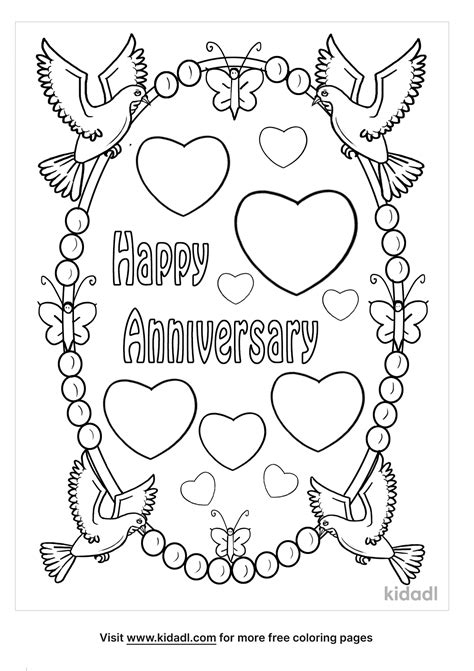 wedding anniversary coloring pages