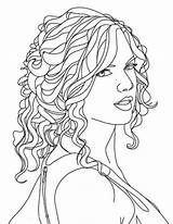 Coloring Pages Hair Swift Taylor People Printable Color Ross Curly Adults Famous Realistic Print Colouring Coloring4free Bob Lynch Natural Popular sketch template