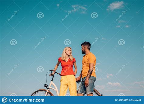 Beautiful Couple Friend Adolescents Summer Vacation