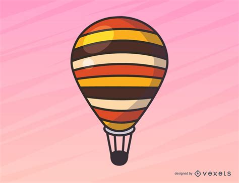 Simple Hot Air Balloon Illustration Vector Download