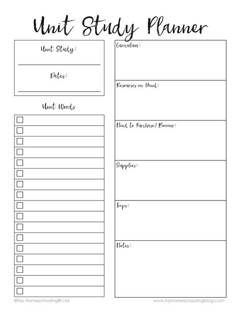 weekly homeschool planner printable  printable worksheet