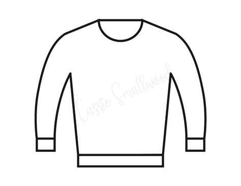 printable blank sweater template