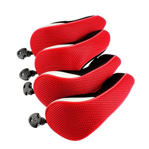 pcs thick neoprene hybrid golf club head cover headcovers red
