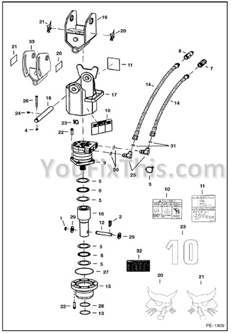 bobcat direct drive auger parts manual