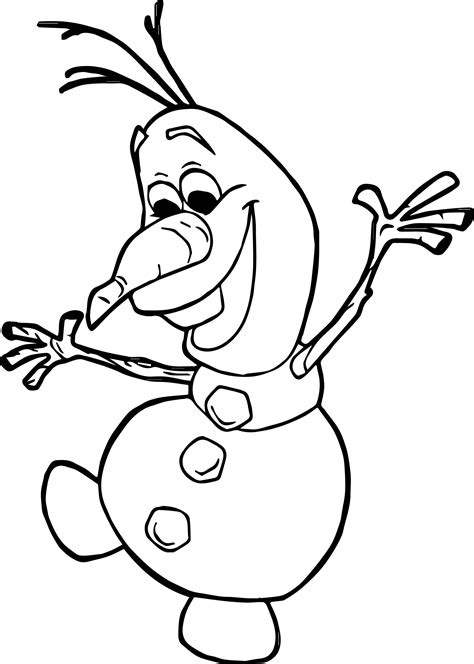 nice frozen olaf coloring page