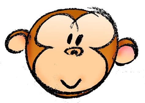 draw  cartoon monkey face  steps  pictures