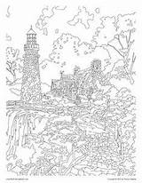 Kinkade Coloring Pages Thomas Adult Books Paintings Printable Book sketch template