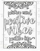Quotes Coloring Positive Pages Mandala Adult Printable Positivity Choose Board sketch template
