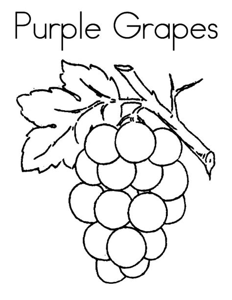 grape coloring pages coloring home