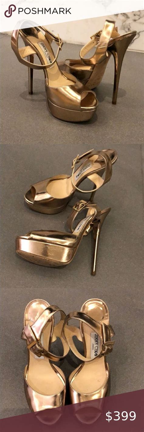 jimmy choo metallic gold peeptoe heels jimmy choo shoes heels black patent leather heels