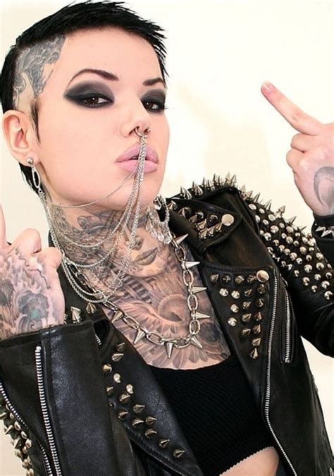 pin by shasta mcnab on tattoos face spikes fashion metal girl