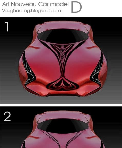 v ling art nouveau car model d front graphics topology