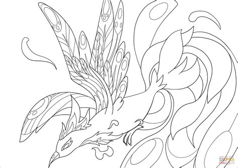 phoenix coloring page  printable coloring pages