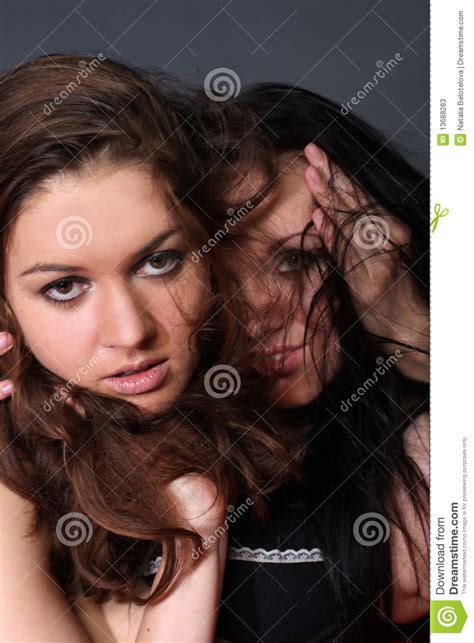 Two Young Lesbian Girl Friend Stock Image Image Of Adult Female