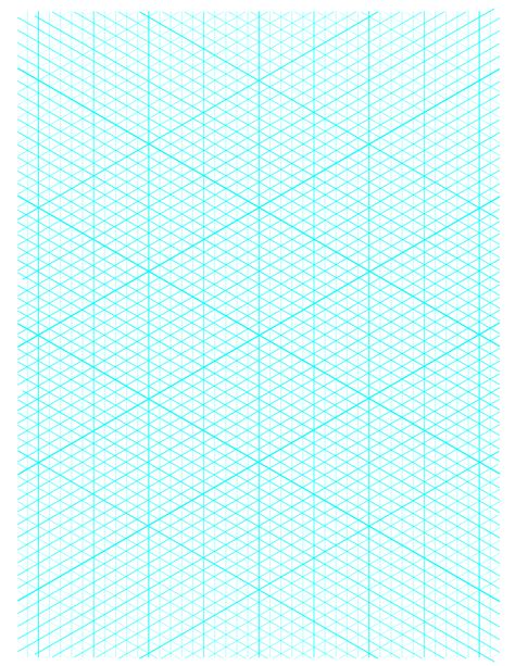 isometric graph paper grid paper printable