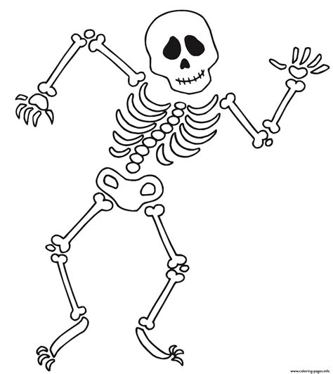 printable skeleton coloring pages