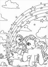 Coloring Rainbow Pages Unicorn Popular Pony sketch template