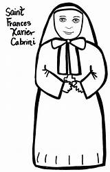 Coloring Saints Cabrini Frances Xavier Pages Comments sketch template