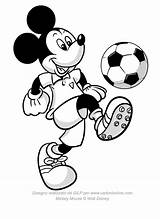 Mickey Topolino Pallone Bola Ballon Palleggia Cartonionline Colorier Coup Footballl Pied Chuta sketch template