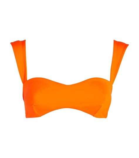 magda butrym orange retro bustier bikini top harrods uk