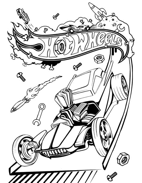 gambar  printable hot wheels coloring pages kids wheel page color