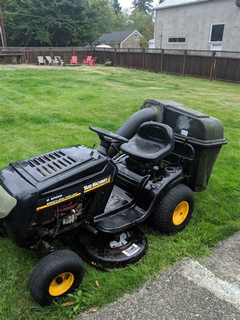 yard machine riding lawn mower  sale  aberdeen wa offerup